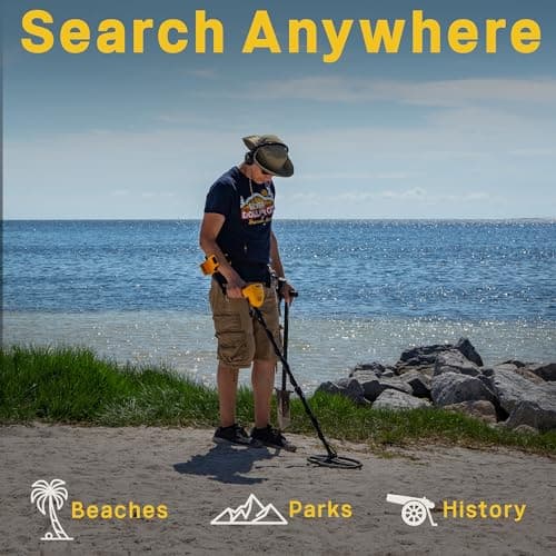 Garrett ACE 400 Metal Detector Bundle – Made in The USA - Digital Target ID, Iron Audio, Adjustable Frequency, Includes Pro-Pointer at, Finders Box, Headphones & Searchcoil Cover