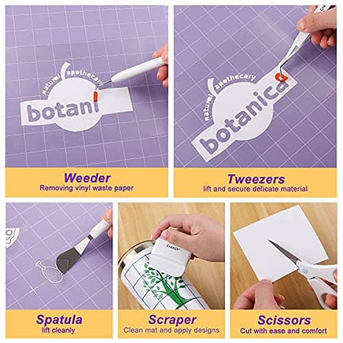 CAREGY Craft Vinyl Weeding Tools Set, Precision Craft Tools Kit, Weeding Kits for Cricut/Silhouette/Siser/Oracal 631/651/751 Vinyl