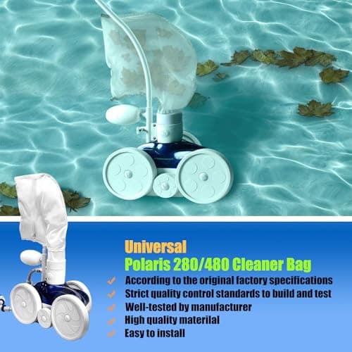 280 480 Pool Cleaner Bags Fit K13/k14/K16/TR28P/280/280 Tank Trax/480 Pool Cleaner, All Purpose Bags (280 480-3 Pack)