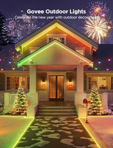 Govee Outdoor Wall Light, 1500LM Smart RGBIC Porch Lights Outdoor with 45 Scene Modes, IP65 Waterproof for Outdoor Decor, DIY Lighting Effects, Works with Alexa, Google Assistant and Matter, 2 Pack