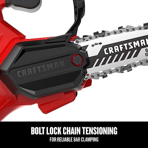 CRAFTSMAN V20 Cordless Pruning Saw, 6" Chain, Small Chainsaw with Battery and Charger Included (CMCCS320D1)