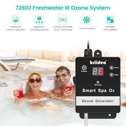 Briidea Ozone Generators, Compatible with Watkins Freshwater III Ozone System 72602, Hot Spring Spas & Hot Tub, Tiger River, Limelight Spa Models 1995 to Current