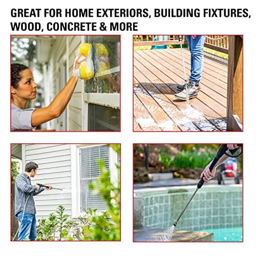 Simpson Cleaning 88283 Cleaner, Concentrated Soap Solution for Pressure Washers and Spray Bottles, Use on Concrete, Vinyl Siding, Appliances, Windows, Cars, Fences, Decks, Green, 1 Gallon