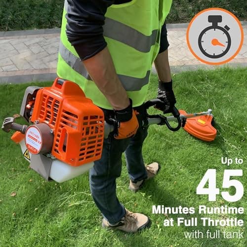 PROYAMA 26cc 6 in 1 Multi Functional Trimming Tools, Gas Hedge Trimmer, Weed Eater, String Trimmer, Brush Cutter, Edger, Pole Saw Chainsaw Pruner with Extension Pole