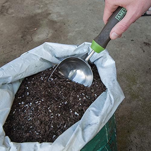 AMES 2445400 Stainless Steel Hand Soil Scoop with Ergo Gel Grip, 13-Inch