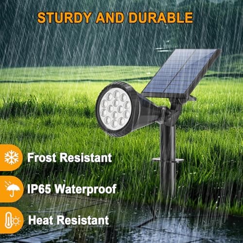 WELALO Solar Color Changing Spot Lights Outdoor Waterproof for Flag, [6 Pack/7 Modes] Multicolor Landscape Spotlights 180° Adjustable Solar Powered Lights for Walkway Pathway Tree Yard Garden Wall