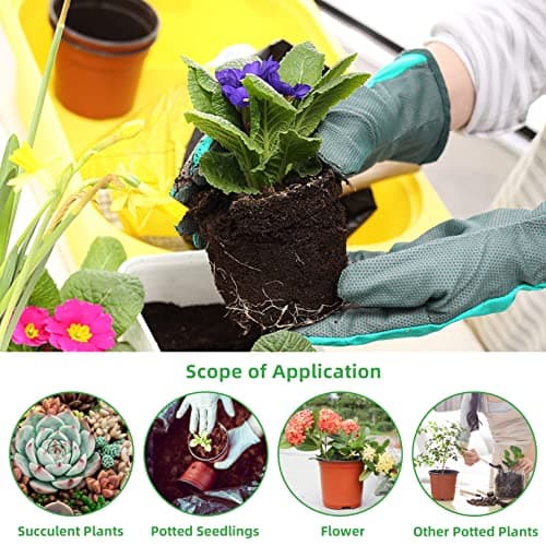 TDHDIKE 4" Small Plastic Plant Nursery Pot/Pots (100pcs) Seedlings Flower Plant Container Seed Starting Pots , Come with 100pcs Plant Labels
