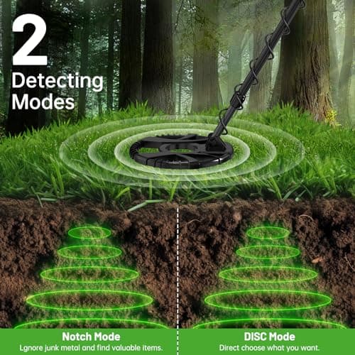 Housiwill Metal Detector, Metal Detector for Adults Professional with LCD Display, IP68 Waterproof Metal Detector, 4 Professional Mode with Higher Accuracy DSP Chip