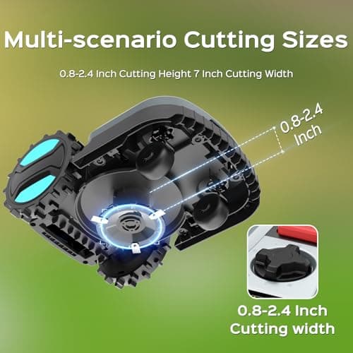 Robotic Lawn Mower – App-Controlled, Self-Charging Automatic Mower with Custom Cutting Height, Weather Sensor & Obstacle Detection – Ideal for Lawns up to 4300 sq.ft