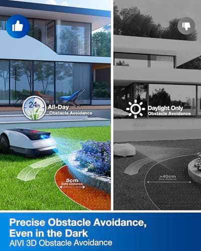 ECOVACS Goat O1000 RTK Robot Lawn Mower, 1/4 Acres Lawn Perimeter Wire Free RTK&Vision Robotic Lawnmower, Automated Mapping, APP Control, 3D Obstacle Avoidance, Zero-Edge Cutting