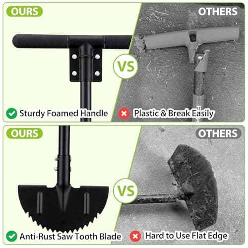 Edger Lawn Tool, Manual Half Moon Edger with Sharp Round Saw Tooth Blade and Step, Stand Up Gardening Tools for Landscaping, Borders, Sidewalk, Turf, Metal Garden Grass Edging Tool with Foam T Grip