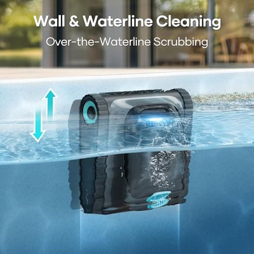 (2025 Upgrade) Aiper Scuba S1 Robotic Pool Cleaner,Wall & Waterline Cleaning,180-Min Battery Life, Ultra-fine Filtation, Smart Navigation, App Support