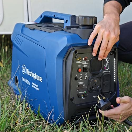 Westinghouse 4000 Peak Watt Super Quiet Portable Inverter Generator, Wheel & Handle Kit, RV Ready 30A Outlet, Gas Powered, CO Sensor, Parallel Capable