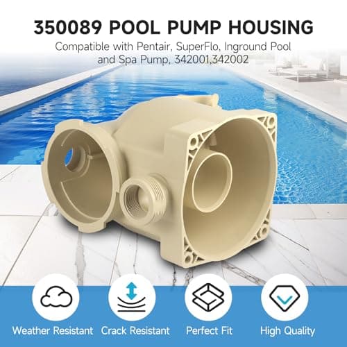 350089 Inground Pool and Spa Booster Pump Body Housing – Replacement Part for Pool & Spa Systems, Compatible with Pentair,SuperFlo Inground Pool and Spa Booster Pump Body Housing,Easy to Install