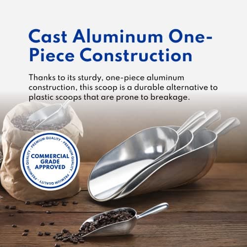 New Star 34585 Cast Aluminum Utility Scoop, 58-Ounce
