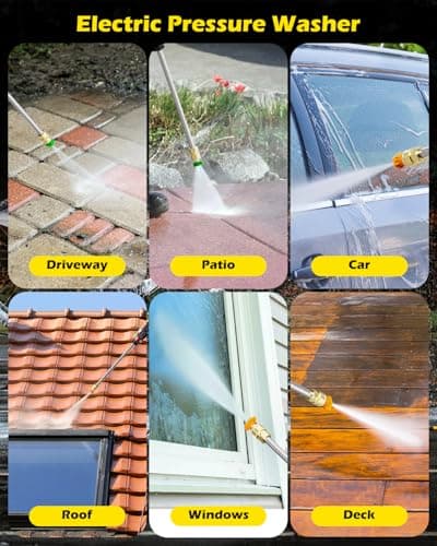 Electric Pressure Washer 4800 PSI 3.0 GPM High Power Washer with 4 Nozzles, 35FT Power Cord, Cleaning Machine with Foam Cannon for Cars Fences Driveways Patios Home Cleaning