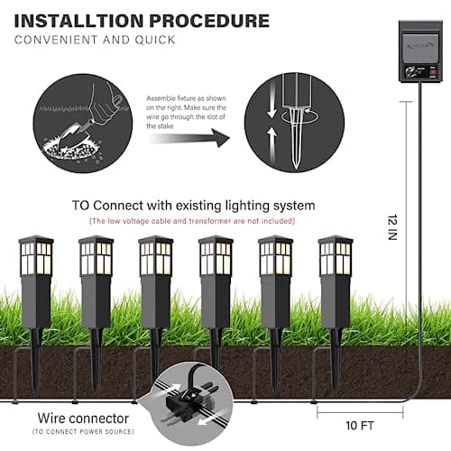 Malibu C Outdoor Pathway Light LED Low Voltage Landscape Lighting Mission Collection Bollard Path Lights Decoration Garden Light 8419-4321-01
