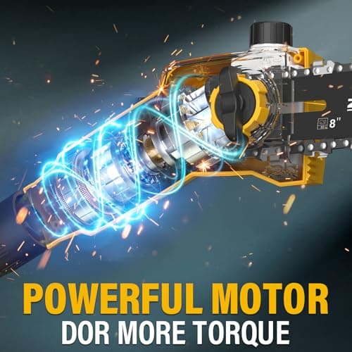 Pole Saw Corded, 6 Amp 8 Inch Pole Saws for Tree Trimming, Electric Pole Saw with 13 Feet Height Reach, Tool-free Installation