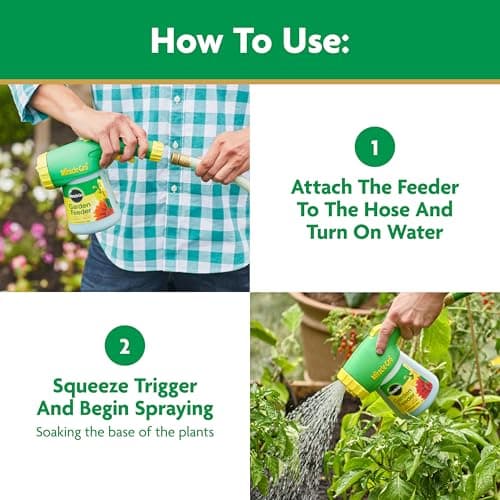 Miracle-Gro Water Soluble All Purpose Plant Food and Garden Feeder Bundle: Use on Flowers, Vegetables, Trees, and Houseplants