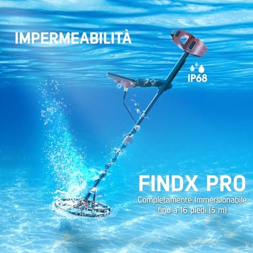 Nokta Findx Pro Metal Detector for Adults, Professional Lightweight Waterproof Gold Detector, Pinpoint, USB Rechargeable, Backlit LCD, Complete Kit with Headphones, Carrying Bag, Premium Digger