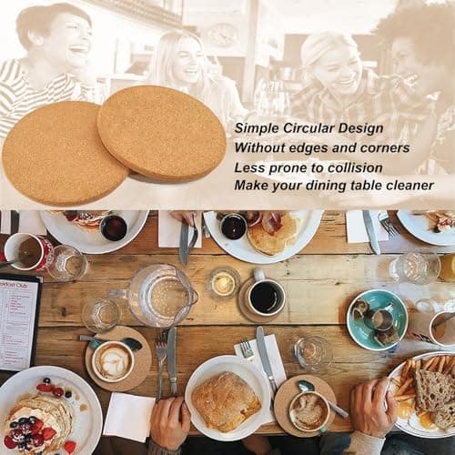 Cork Trivet, Trivets for Hot Dishes, Hot Pads for Kitchen Warm Gifts Cork Rounds for Relatives and Friends