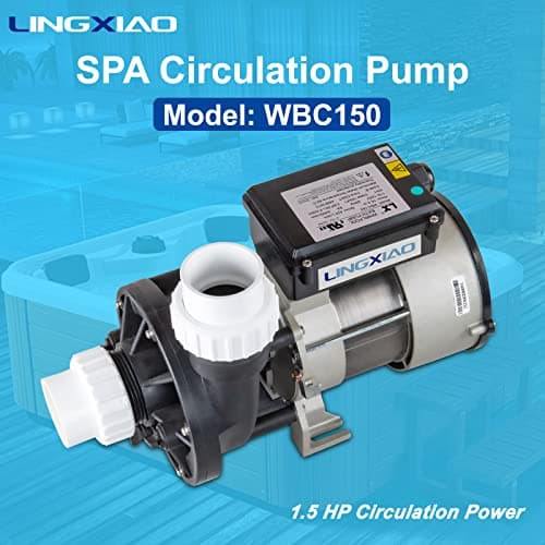 Hot Tub Bath Pump; LX Pump Motor, 110V, 9Amps, 1.5" Port, 116GPM Flow Rate (Model: WBC150)