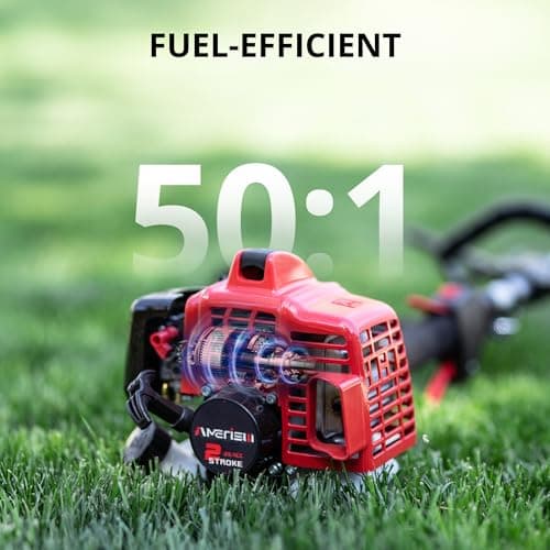 2-in-1 Gas Brush Cutter & String Trimmer, 26cc Engine, 10-inch Blade, 16-inch AM4532