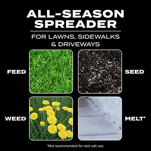 Scotts Turf Builder EdgeGuard DLX Broadcast Spreader for Seed, Fertilizer, Salt, Ice Melt, Holds up to 15,000 sq.ft. Product