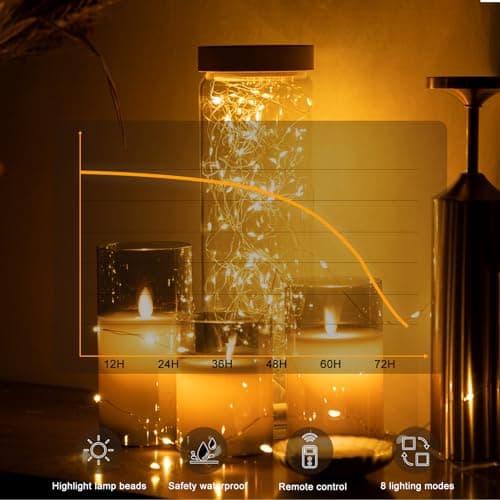 6PCS Fairy Lights Battery Powered with Remote, 7ft 20LEDs Warm White Twinkle Mini Lights with Timer, Waterproof Small Silver Wire Firefly Starry for DIY Wedding Party Christmas