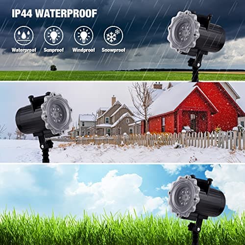 Treela Halloween Projector Lights Outdoor 12 Slides LED Ghost Pumpkin Lights Outside Decorations for Holiday Garden Decorations(Style A)