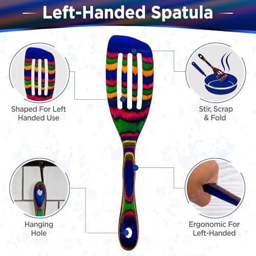 Lefty’s Left Handed Spatula Slotted Turner - Pakka Kitchen Tool - Great for Cooking, Fipping, Turning Food, Egg Flipper, General Purpose - Gifts for Left-Handed People, Lefty, Adults, Chefs and Women