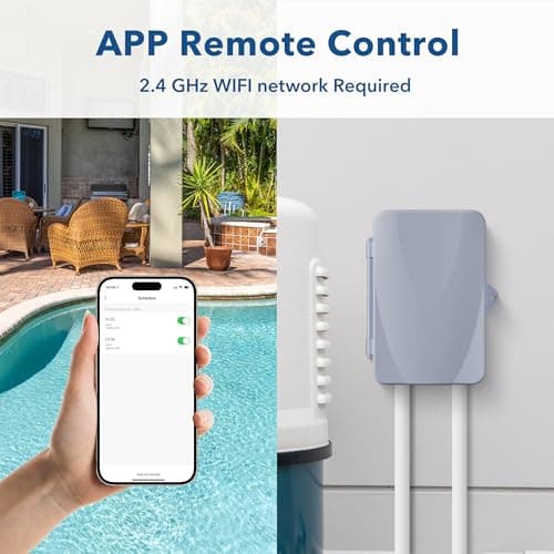BN-LINK Pool Pump Timer, Outdoor Indoor Smart Wi-Fi Timer Box, 2HP 40A Max, 120, 240, 277 VAC, for Pool Pump, Water Heater, Fans, SPA, APP Remote Control, Compatible with Alexa, Google Assistant