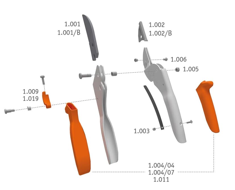 Original LÖWE Professional Anvil Pruner Garden Tools 1.104 | Robust & Sharp Hedge Trimmer | Use As Pruners, Garden Shears, Heavy Duty Handheld, Pruning Shears for Gardening | Made in Germany
