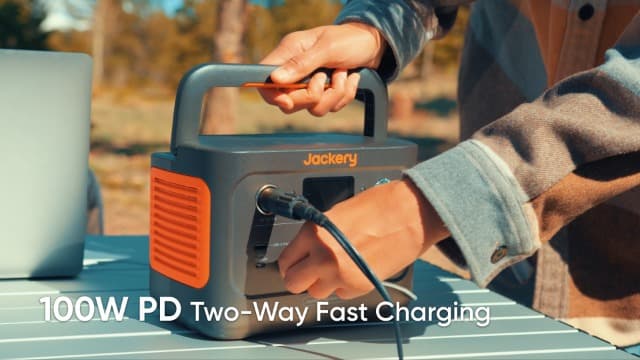 Jackery Solar Generator 240 v2 and 40W Mini Solar Panel 2024 New Version, 256Wh LiFePO4 Battery, 300W AC & 100W USB-C Output, Ultra Fast Solar Charging for Outdoors, Camping, Travel & Emergencies