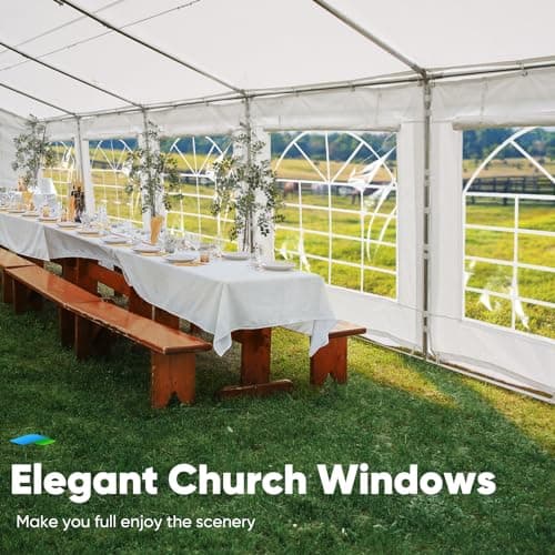 Quictent Premium 20x40 Party Tent Heavy Duty Outdoor Gazebo White Event Shelter Wedding Canopy Tent for Parties Carport BBQ with Removable Sidewall Windows & Storage Bags