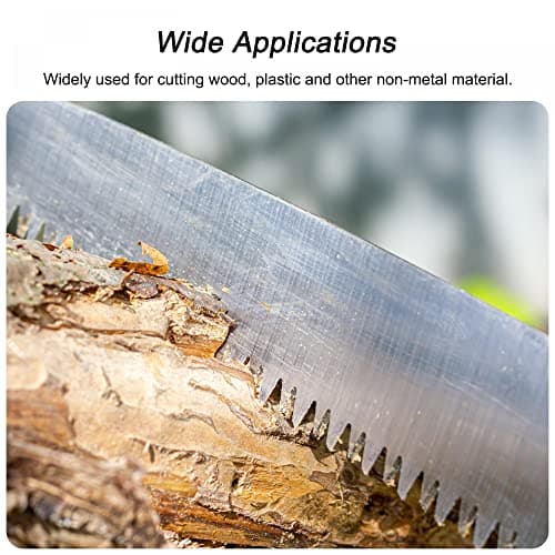 uxcell 10 Inch Pruning Saws, Straight Blade Hand Saw Wood Handle for Camping Garden Wood Tree Branches Trimming, 2pcs