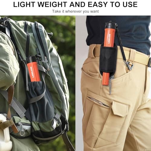 Metal Detector Pinpointer, Handheld Pin Pointer Wand Professional IP68 Fully Waterproof 360°Detection, Search Treasure Pinpointing Finder Probe with 9V Battery for Adults, Kids - Orange-MD01