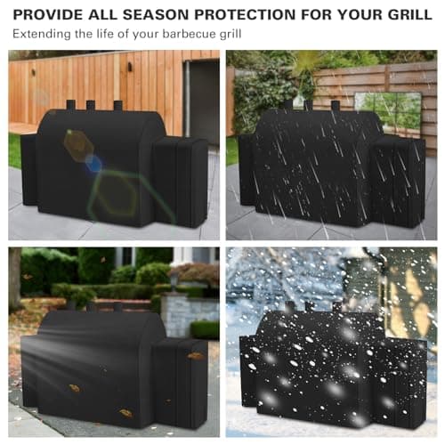 8080 Grill Cover Fits for Char-Griller Duo 5050 Double Play 5650 Charcoal Grill, Expandable Gas Grill Cover 600D Heavy Duty BBQ Cover Fits for Char-Griller 3-Burner Dual Fuel Outdoor Grill