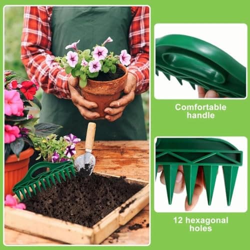 Seed Spreader, 2025 New Sowing Seeds Dispenser Set, Mini Seed Dispenser for Small Seeds, Handheld Seed Planter Tool Seed Dibber Multifunctional Seed Spacer Gardening Tools
