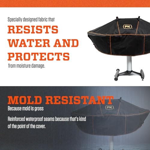 PK Grills PK360 Grill Cover for Outdoor Grill, Grill Accessories, Waterproof, Fits PK 360 Grill and Smoker, Black