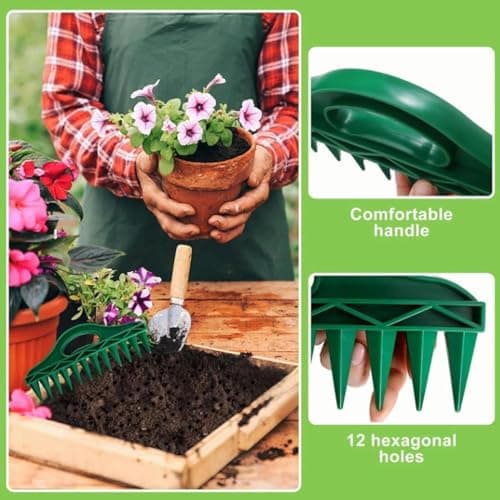 Seed Spreader, 2025 New Sowing Seeds Dispenser Set, Mini Seed Dispenser for Small Seeds, Handheld Seed Planter Tool Seed Dibber Multifunctional Seed Spacer Gardening Tools