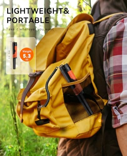 SUNPOW Metal Detector Pinpointer for Adults & Kids - Waterproof Handheld Pin Pointer Wand - High Sensitivity 360° Detection - Easy to Use 2 Alert Modes - Treasure Pinpointing Finder Probe - OTMD12
