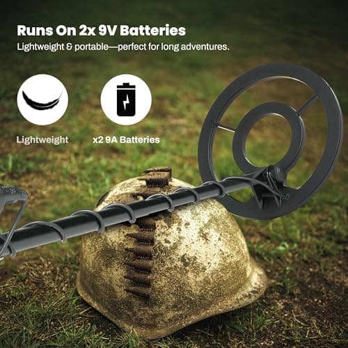 Bounty Hunter QSI Quick Silver Metal Detector, Black – Fully Automatic Ground Balance, 8-Inch Waterproof Coil, LCD Display, 4-Segment Digital Target ID & 3-Tone Audio Feedback