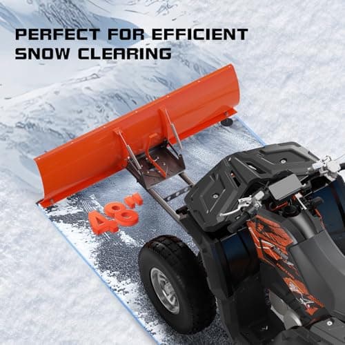 48" Snow Plow Blade Adjustable 0/15/30 Degrees- Heavy-Duty Plow Universal for ATVs, UTVs, and Lawn Tractors – Durable Steel Construction, Easy Mounting, Perfect for Driveway & Sidewalk Clearing