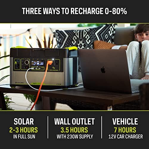 Goal Zero Yeti 1000 Core Portable Power Station, 1,000 W, Solar-Powered Generator (Solar Panel Not Included), USB-A/USB-C Ports and AC Outlets, Power for Camping (Yeti 1000 Core)