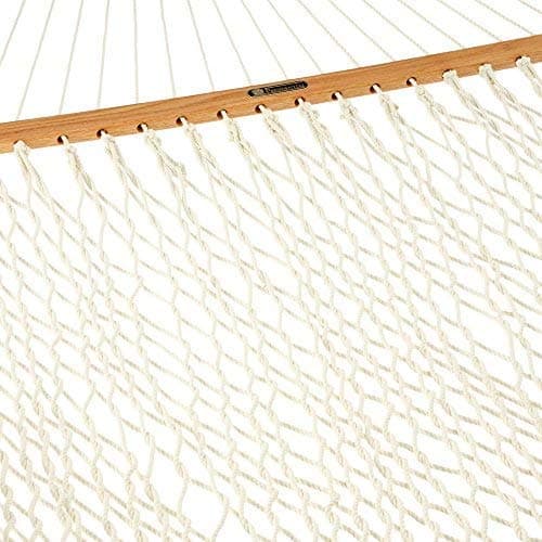 Original Pawleys Island 15DCOT Presidential Oatmeal DURACORD Rope Hammock w/Extension Chains & Tree Hooks, Handcrafted in The USA, Accommodates 2 People, 450 LB Weight Capacity, 13 ft. x 65 in.