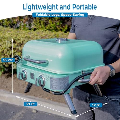 Kenmore 2-Burner Portable Tabletop Retro Gas Grill