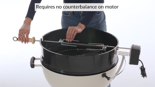 Weber 22-Inch Charcoal Kettle Rotisserie, Grey