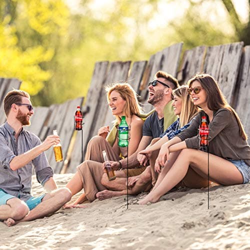 Urban Deco Heavy Duty Drink Holder Set of 7, Outdoor Yard Drink Holder Stakes, 4 Packs Plus Extra 3