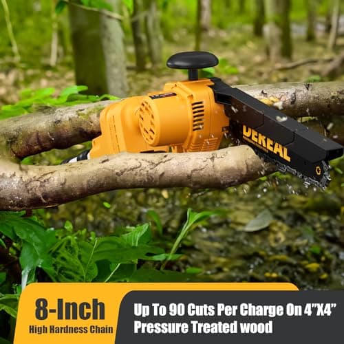 2-in-1 Cordless Pole Saw, Brushless Mini Chainsaw with Pole, 20V 4.0Ah Battery Powered Pole Saws for Tree Trimming, 8" Cutting Power Small Pole Saw, 18ft Reach Electric Saw for Trees With Pole
